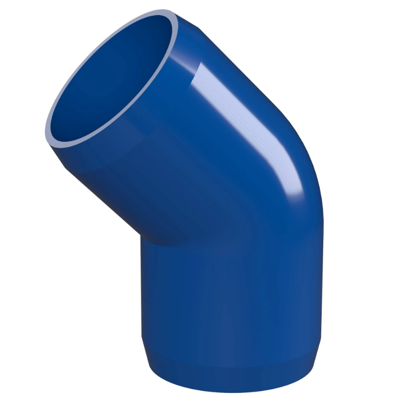 PVC 45 Degree Elbow Schedule 40 - 1 Inch Blue