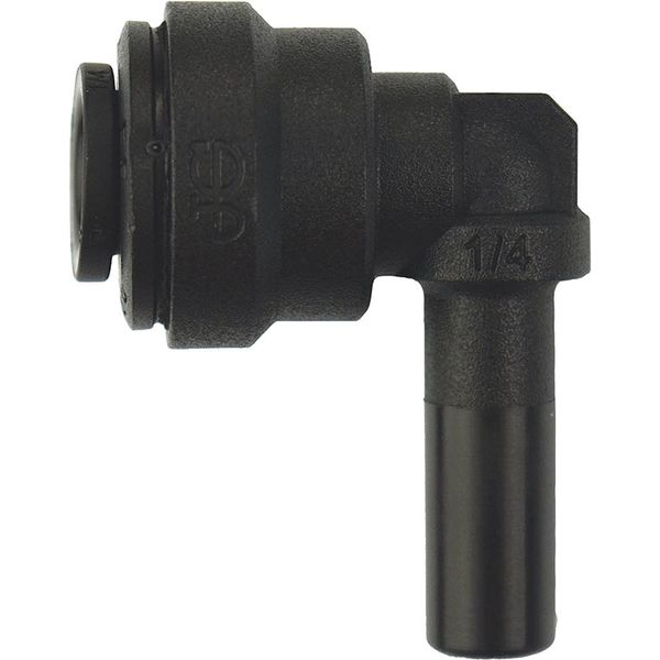 John Guest Reverse Osmosis RO Fitting - PP220808E Black Plug In Elbow 1/4 Inch