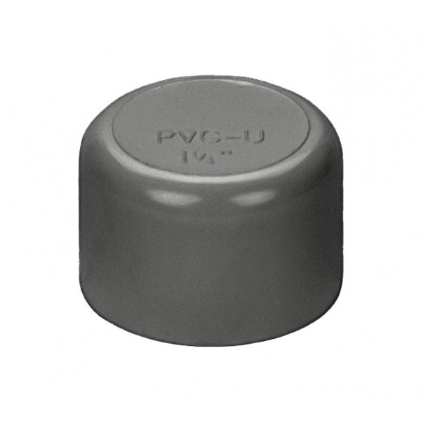 PVC End Cap Schedule 80 Slip - 1 1/4 Inch Grey