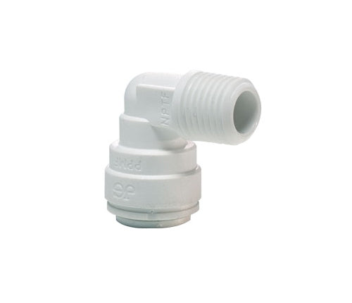 John Guest Reverse Osmosis RO Fitting - PP480821W Rigid Elbow 1/4 Inch Tube x 1/8 Inch NPTF Thread