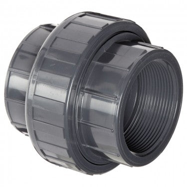 PVC Union Fitting Threaded Grey - 1 1/2 Inch