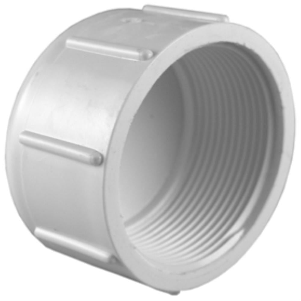 PVC End Cap Threaded Schedule 40 - 1/2 Inch White