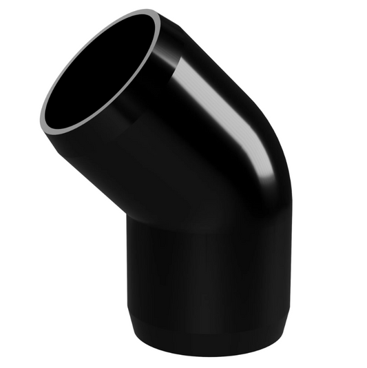 PVC 45 Degree Elbow Schedule 40 - 1 Inch Black