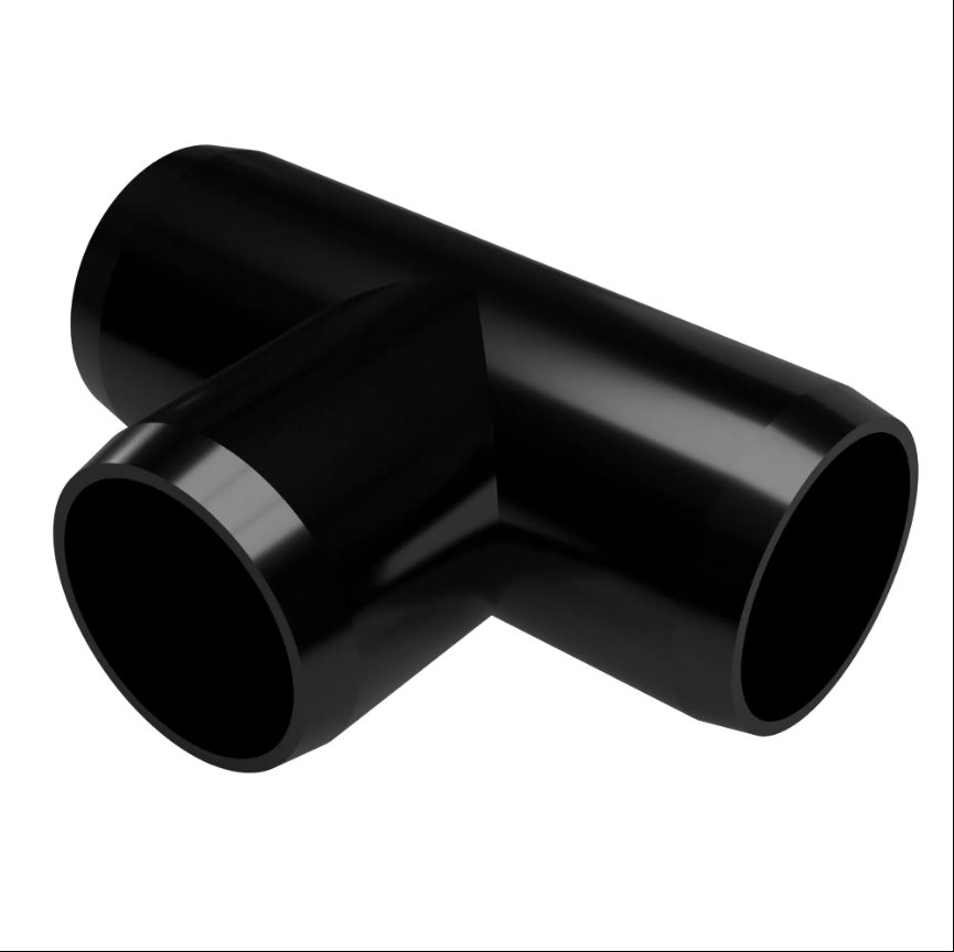 PVC Tee Schedule 40 - 1 1/2 Inch Black