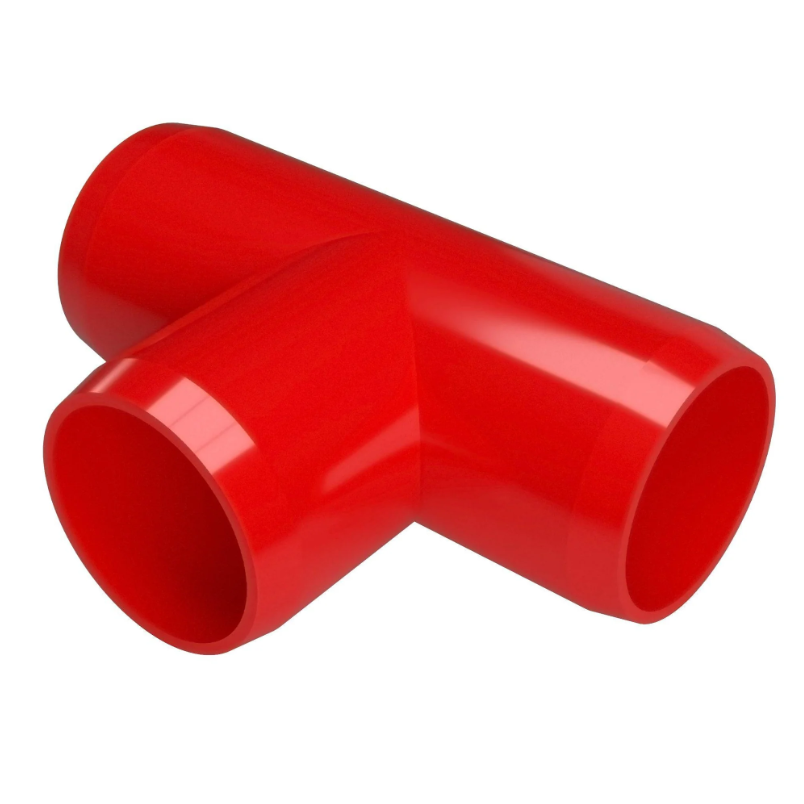 PVC Tee Schedule 40 - 1/2 Inch Red