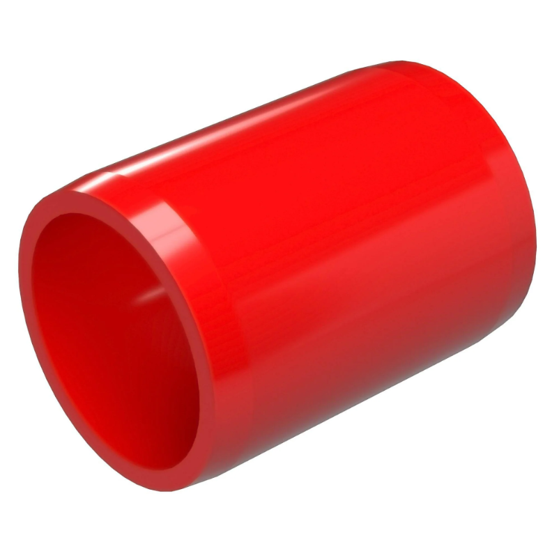 PVC External Coupling Schedule 40 - 1 Inch Red