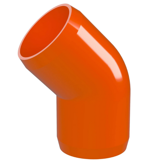 PVC 45 Degree Elbow Schedule 40 - 1 Inch Orange