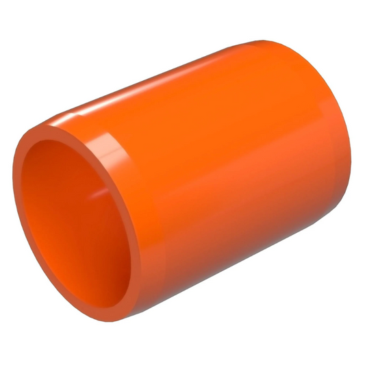 PVC External Coupling Schedule 40 - 1 Inch Orange