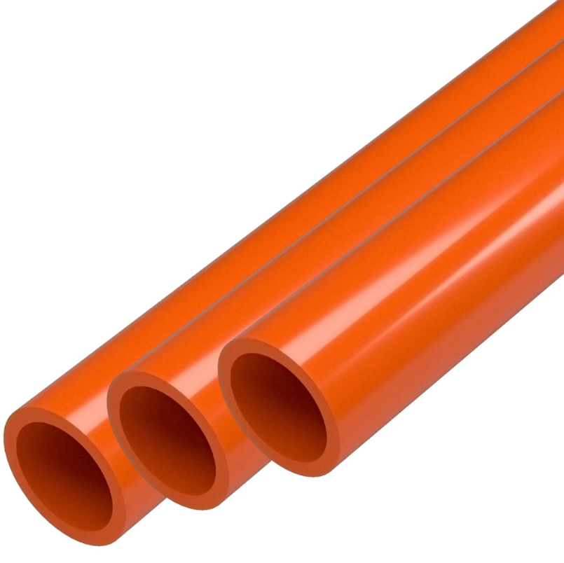 47 Inch PVC Pipe Schedule 40 - 2 Inch Orange