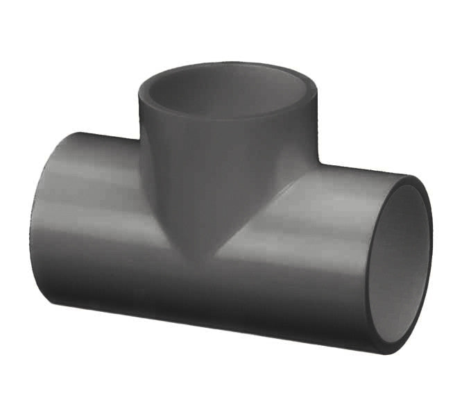 PVC Tee Schedule 80 - 1 1/2 Inch Grey
