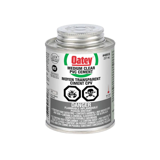 Oatey Medium Clear PVC Cement 237 ml