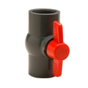 PVC Compact Ball Valve Slip Grey - 1 1/4 Inch