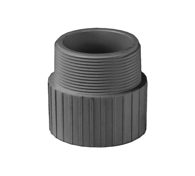 PVC Male Adapter Schedule 80 SxT - 3/4 Inch Grey