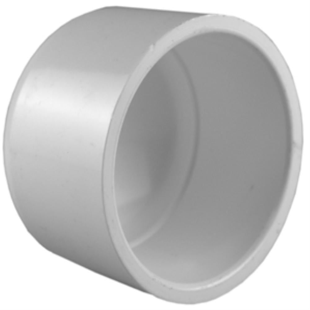 PVC End Cap Schedule 40 Slip - 1/2 Inch White