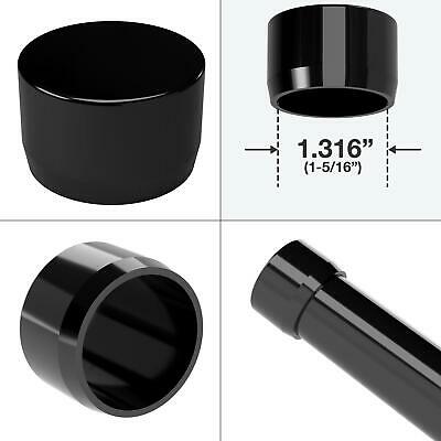 PVC End Cap Schedule 40 Slip - 1 Inch Black