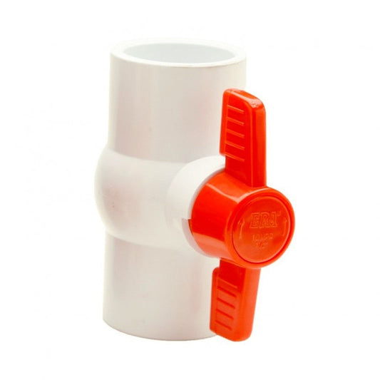 PVC Compact Ball Valve Slip White - 1 Inch